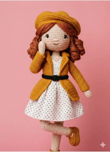Golden Sunshine Amigurumi Doll